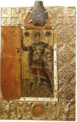 Βυζαντινή εικόνα του Αγίου Δημητρίου με μύρο από τον τάφο του μεγαλομάρτυρα στη Θεσσαλονίκη [φωτό]